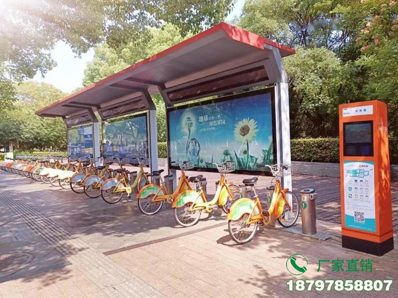 青海省城市中心智能共享单车候车棚